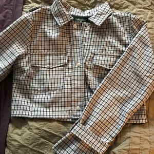 Wild Fable Target cropped collared shirt